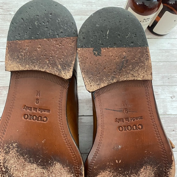 Saks Fifth Avenue Double Monk Strap Calf Skin Leather dress shoes - Picture 6 of 9